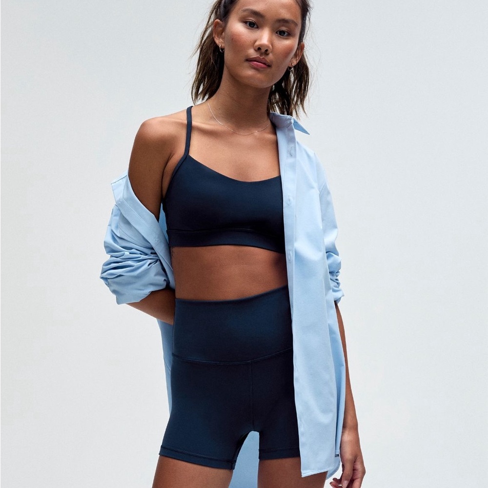 Lululemon Flow Y Bra Nulu Light Support True Navy